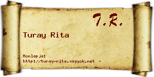 Turay Rita névjegykártya