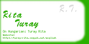 rita turay business card